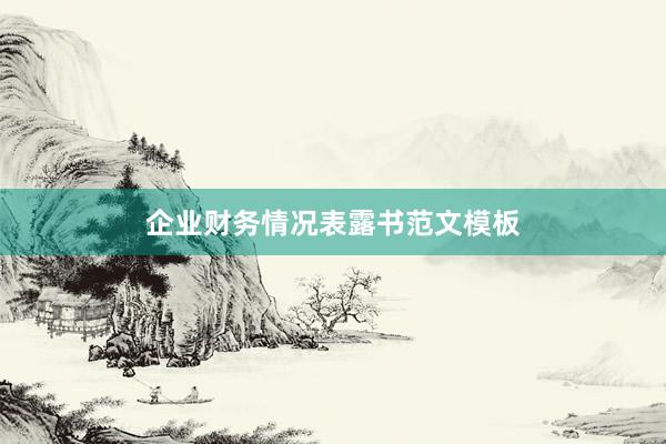 企业财务情况表露书范文模板